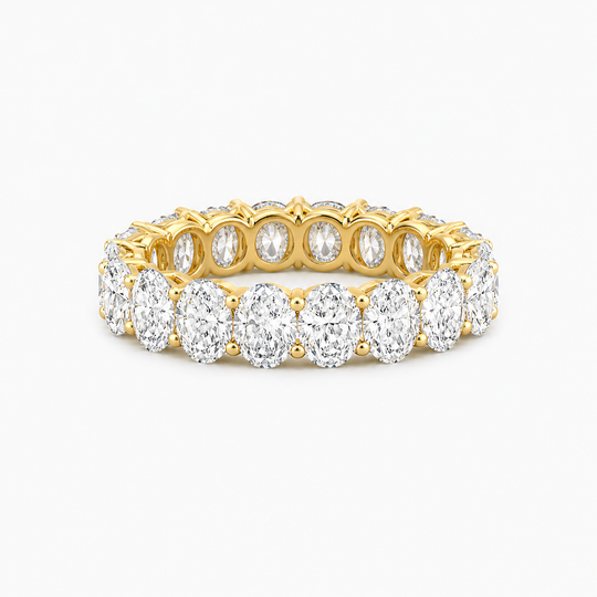 Full Eternity Oval Diamond Yellow Gold Ring (1)