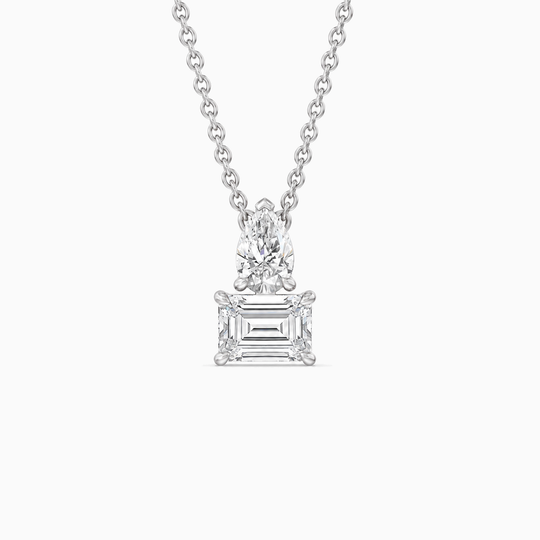 Toi Et Moi Duet Diamond Necklace White 01