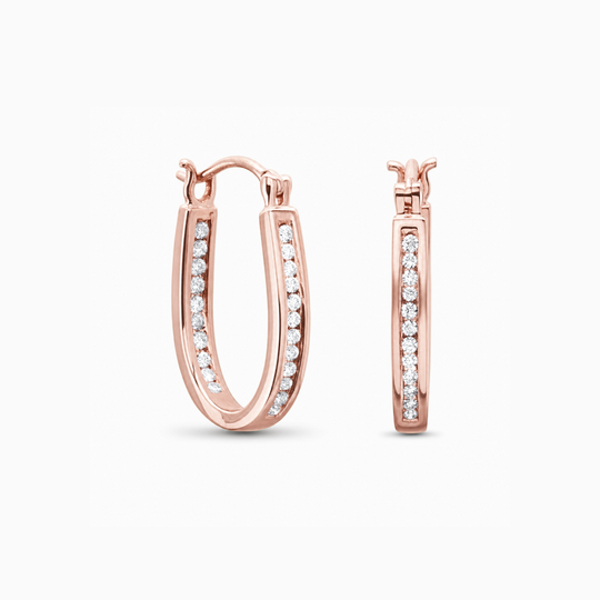 Classic Diamond Channel Hoop Earrings 54462 C (1)