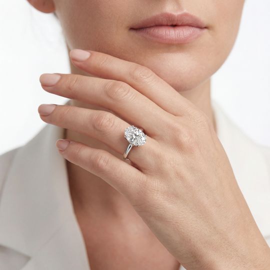 Gabrielle Oval White On Model