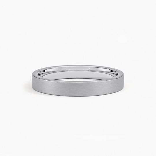 3Mm Flat Court Matt White Gold Flat
