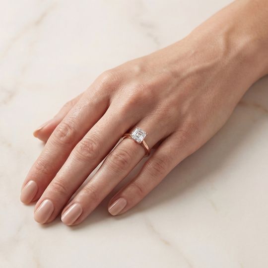 Tulip Asscher Rose Onhand