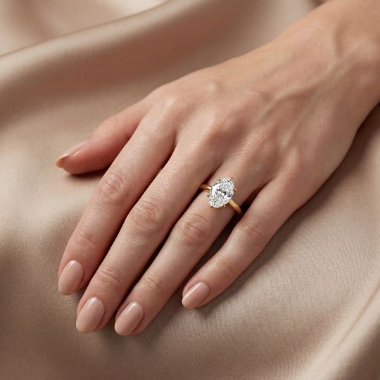 Amore Oval Yellow On Hand Jpg