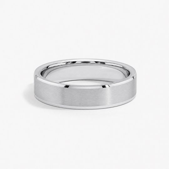 Bevelled 5Mm Platinum Matte 01 Flat