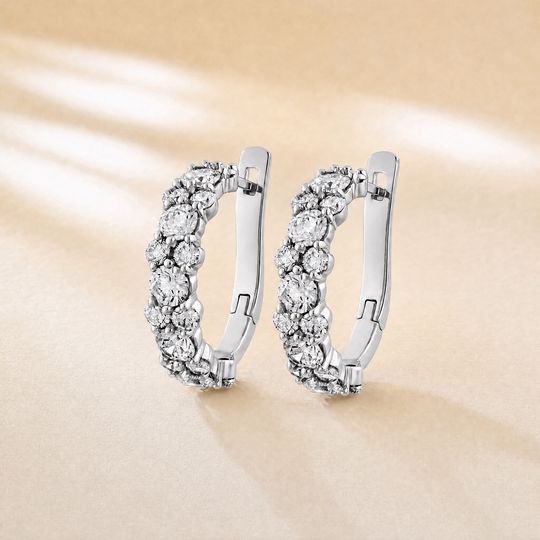 Mayfair Diamond Earrings White Gold Lifestyle