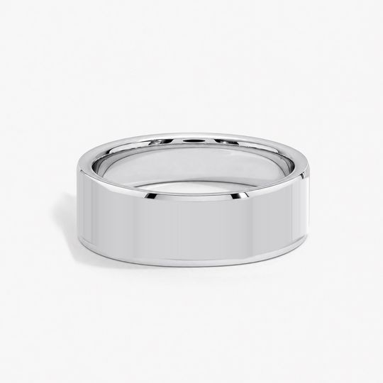Bevelled 7Mm Platinum Polished 01 Flat