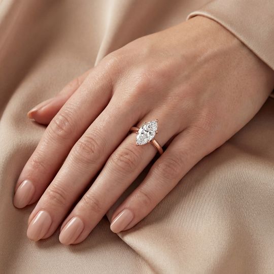 Amore Marquise Rose On Hand
