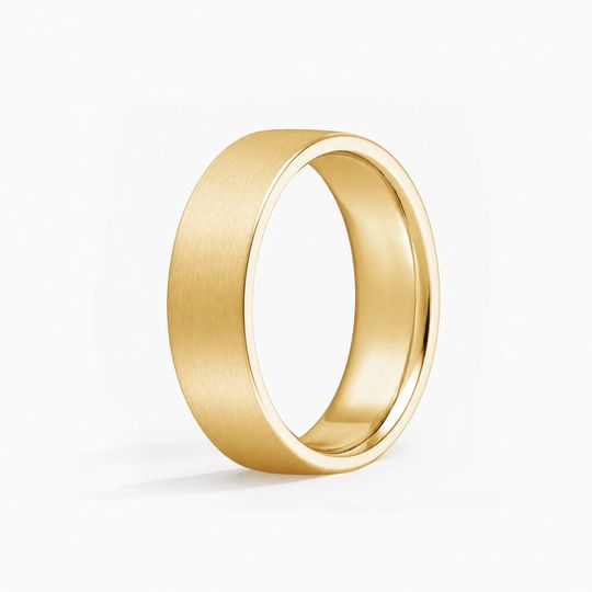 6Mm Flat Court Matt Yellow Gold Standing