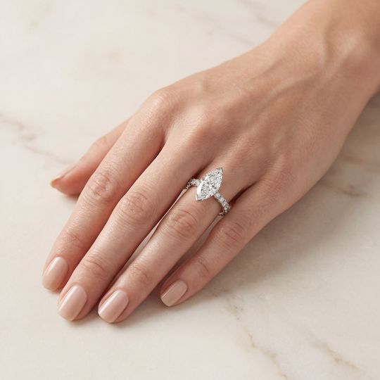 Scarlett Marquise White Onhand
