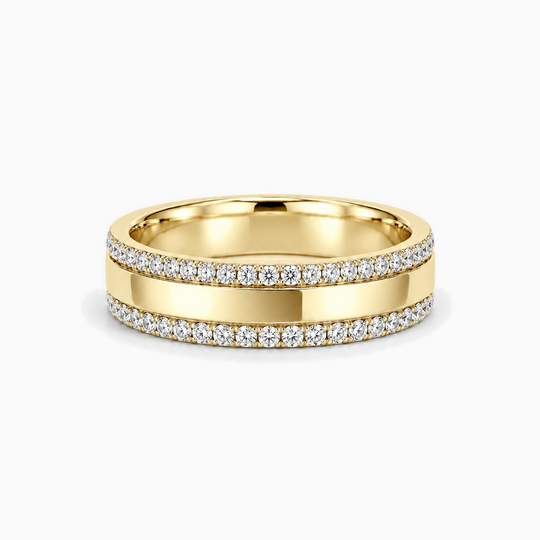 The Anderson Diamond Wedding Ring 18K Yellow Gold 01 Lying