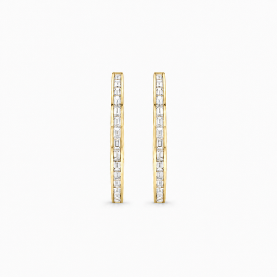 Softly Lit Opulence Diamond Hoop Earrings 1