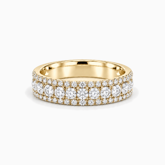Mens Oberon Diamond Ring 18K Yellow Gold 01 Lying