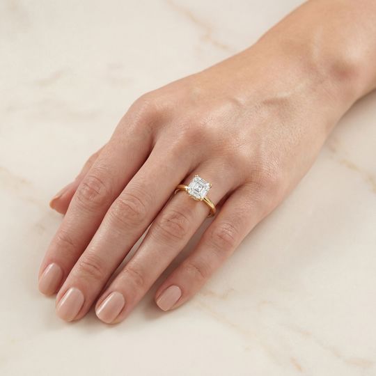 Arabella Asscher Yellow On Hand