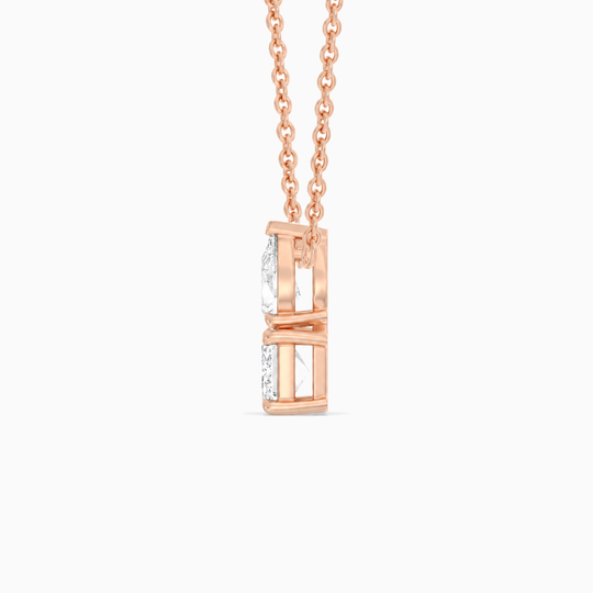 Toi Et Moi Duet Diamond Necklace Rose 02