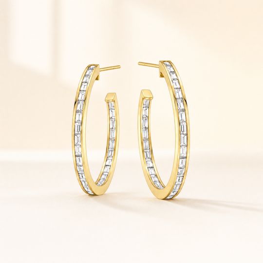 Opulence Diamond Earrings Yellow Gold Lifestyle