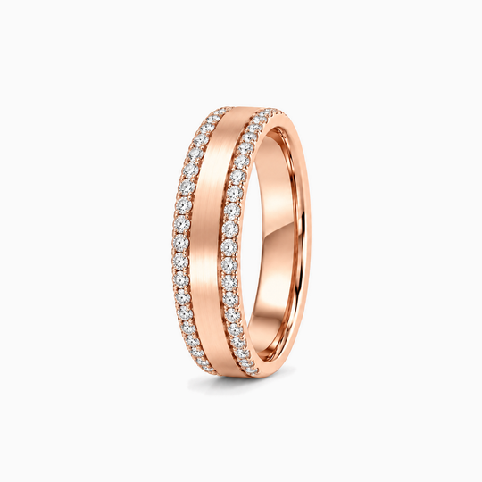 The Anderson Diamond Wedding Ring 18K Rose Gold 02 Standing