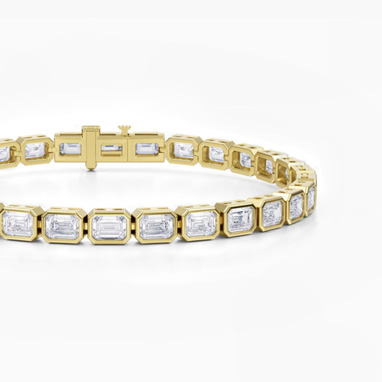 Emerald Bezel Yg Tennis Close Up