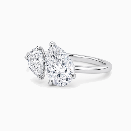 Toi Et Moi Pear Diamond Ring Platinum 02