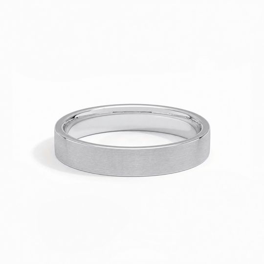 4Mm Flat Court Matt White Gold Flat
