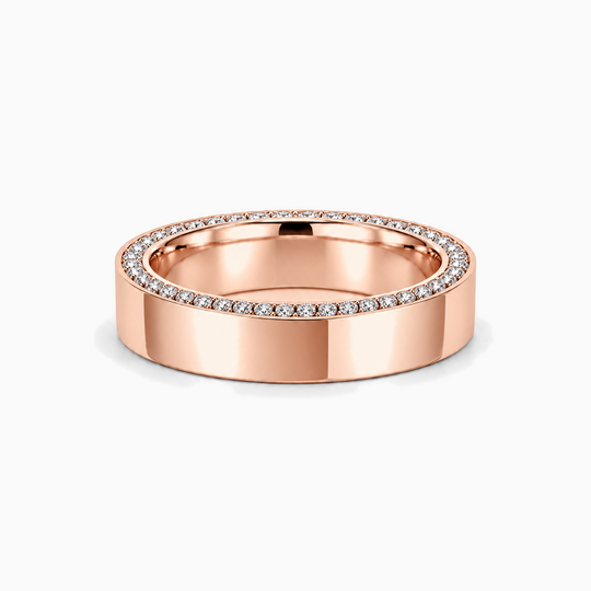 Signature Diamond Edge Ring 18K Rose Gold 01 Lying