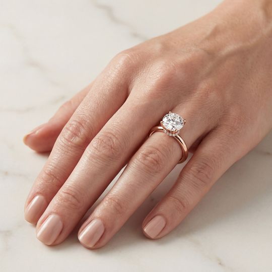 Arabella Round Rose On Hand