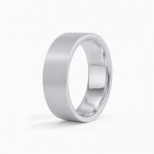 7Mm Flat Court Matt White Gold Standing