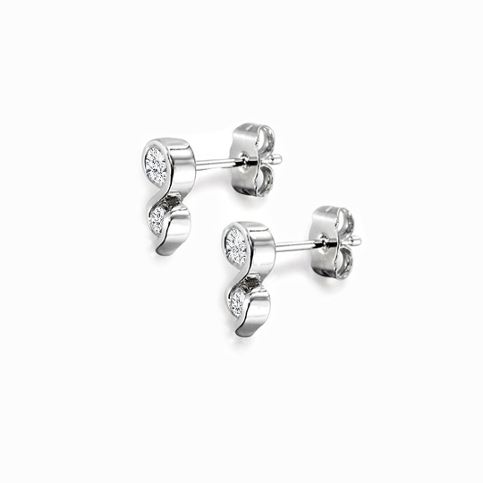 Duo Earrings Side Plt Grey2