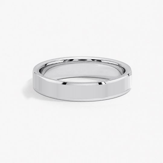 Bevelled 4Mm Platinum Polished 01 Flat
