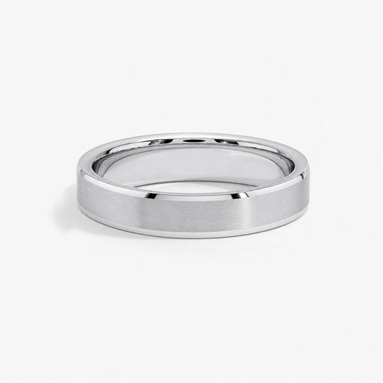 Bevelled 4Mm Platinum Matte 01 Flat