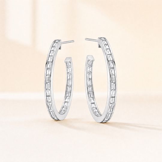 Opulence Diamond Earrings White Gold Lifestyle