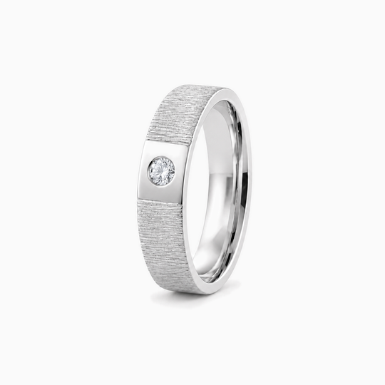 Sahara Diamond Ring 18K White Gold 02 Standing