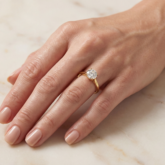 Belle Round Yellow On Hand