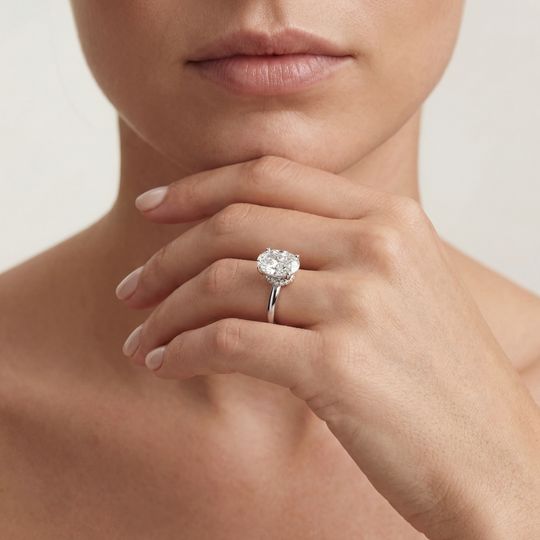 Arabella Oval White On Model Jpg