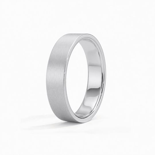 5Mm Flat Court Matt White Gold Standing