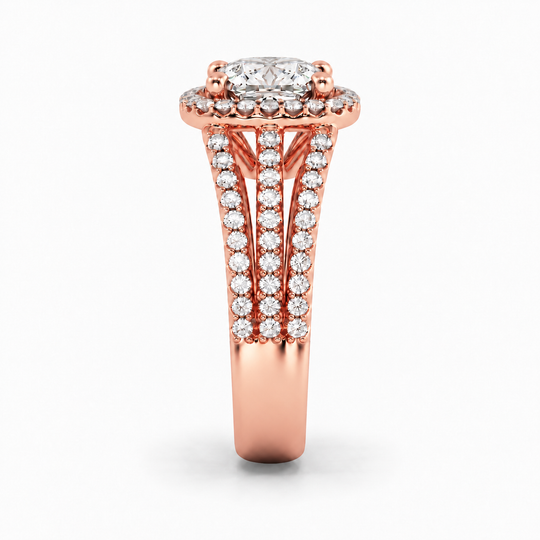 Valencia Cushion Rose Gold V2 3 Side