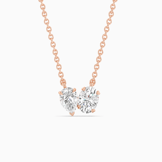 Toi Et Moi Pear And Oval Diamond Necklace Rose 01