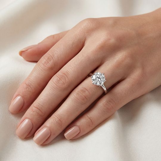 Classic Round White On Hand