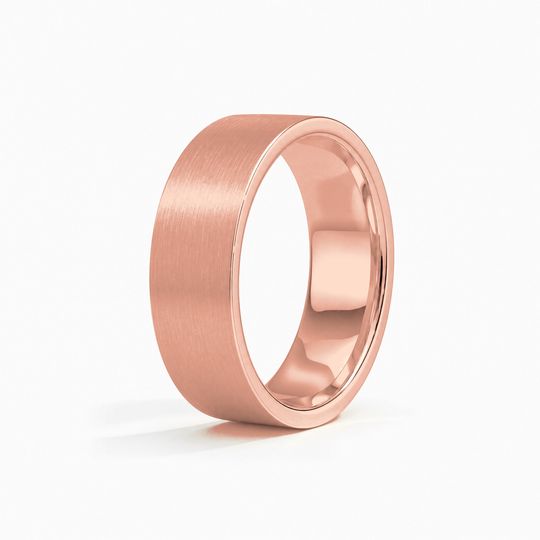 7Mm Flat Court Matt Rose Gold Standing