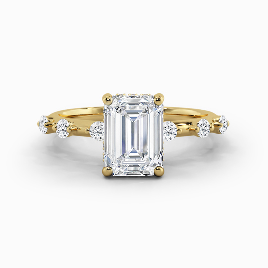 Floating Diamond Emerald Cut Centre Yg (1)