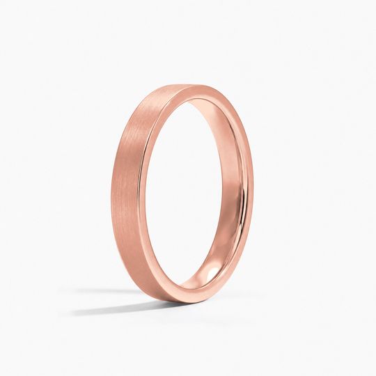 3Mm Flat Court Matt Rose Gold Standing