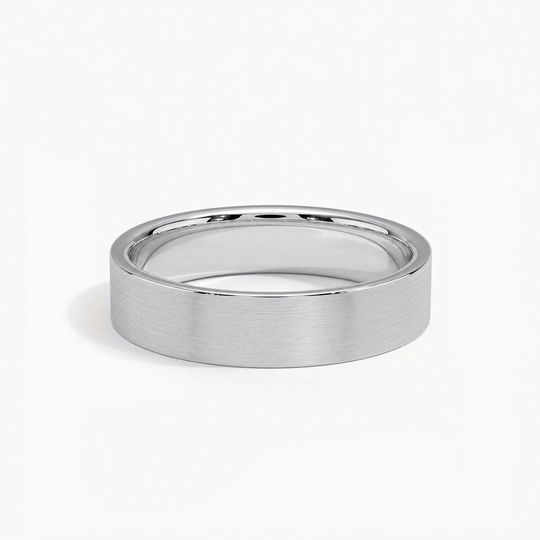 5Mm Flat Court Matt White Gold Flat