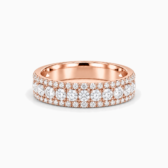 Mens Oberon Diamond Ring 18K Rose Gold 01 Lying