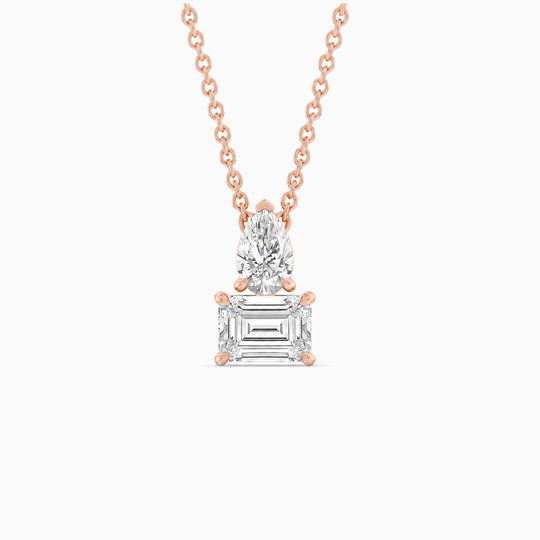 Toi Et Moi Duet Diamond Necklace Rose 01