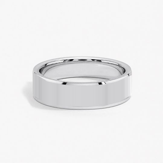 Bevelled 6Mm Platinum Polished 01 Flat