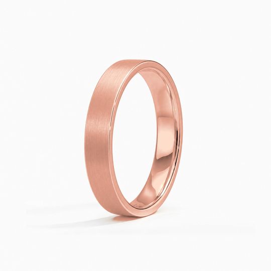 4Mm Flat Court Matt Rose Gold Standing