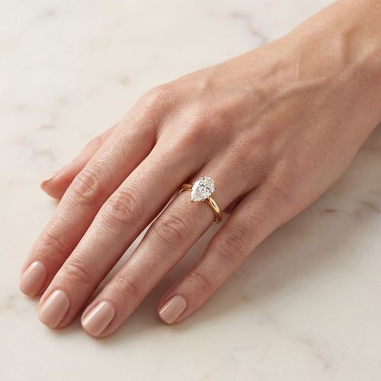 Amore Pear Yellow On Hand