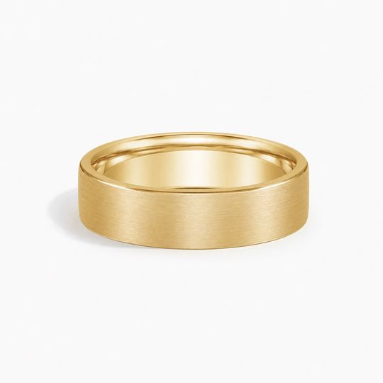 6Mm Flat Court Matt Yellow Gold Flat