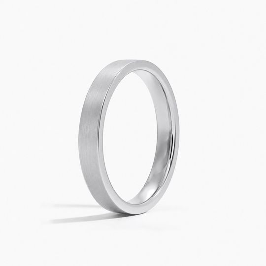 3Mm Flat Court Matt White Gold Standing