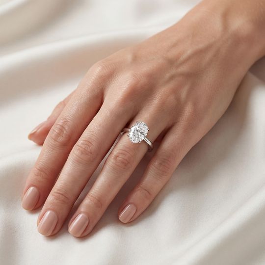 Gabrielle Oval White On Hand