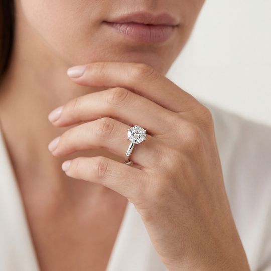 Classic Round White On Model